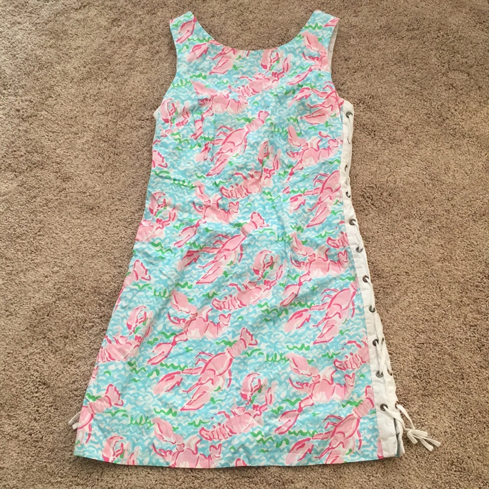Lilly Pulitzer Rare Lobstah roll Shift dress READ - Picture 1 of 3
